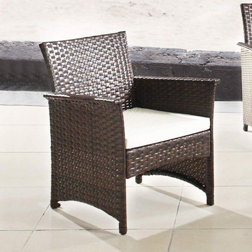  Divano Roma Furniture Modern Outdoor Garden, Patio 4 Piece Seat - Gray, Espresso Wicker Sofa Furniture Set (Espresso)