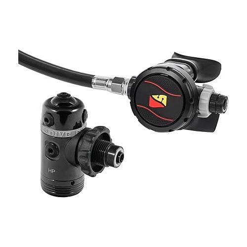  Dive Rite XT Scuba Diving Regulator (Yoke) w/ 28 Inch Hose for Diving, Gray