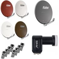 [아마존베스트]-Service-Informationen Fuba HD Satellite Receiver 4Parts | 84cm Fuba Dal 800Aluminium Satellite Dish + Top Seller OPTICUM Quad LNB Plus 8°F-Connectors