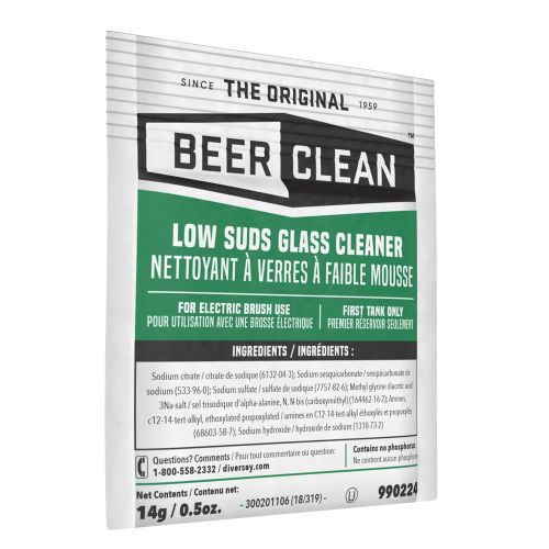  Diversey Beer Clean Low Suds Glass Cleaner (0.5-Ounce, 100-Pack)