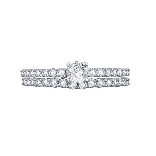  Divina 14k White Gold 1ct TDW Diamond Bridal Set by Divina