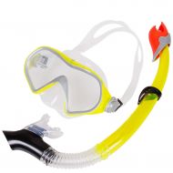 Diving Masks Snorkel Sets Snorkeling Mask Goggles Diving Tempered Glass Adjustable Buckles Full Dry Anti-Fog Equipment Adult 2 Color MUMUJIN (Color : Yellow)