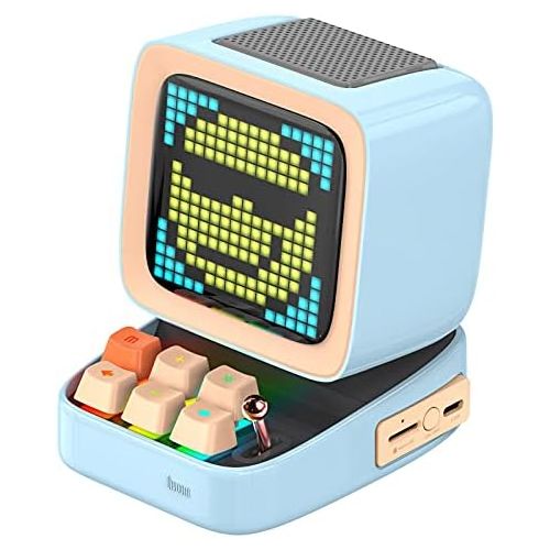  Divoom Ditoo Retro Pixel Art Game Bluetooth Speaker with 16X16 LED App Controlled Front Screen (Blue) …