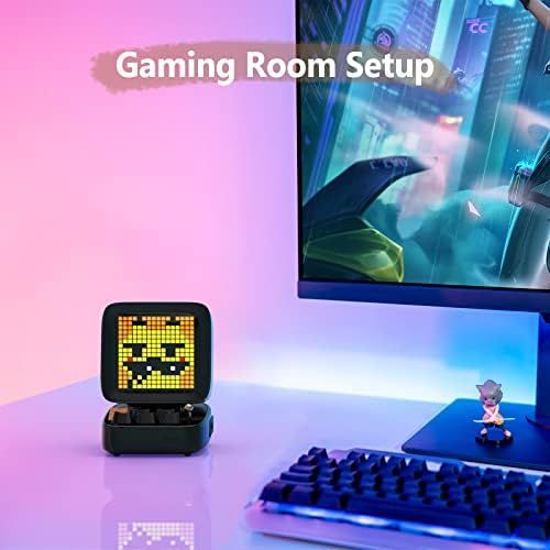  Divoom Ditoo Retro Pixel Art Game Bluetooth Speaker with 16X16 LED App Controlled Front Screen (Black)
