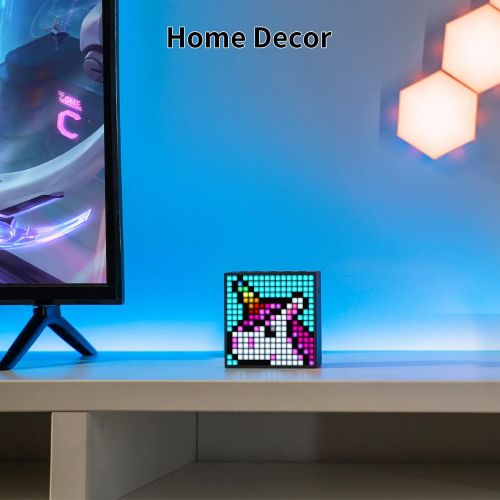  Divoom TimeBox Evo -- Pixel Art Bluetooth Speaker with 16x16 LED Display APP Control - Cool Animation Frame & Gaming Room Setup & Bedside Alarm Clock- Black