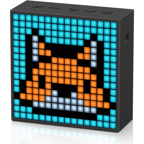  Divoom TimeBox Evo -- Pixel Art Bluetooth Speaker with 16x16 LED Display APP Control - Cool Animation Frame & Gaming Room Setup & Bedside Alarm Clock- Black