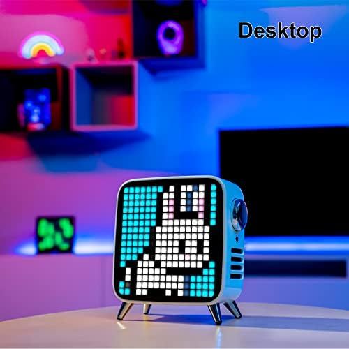 Divoom Tivoo Max - Pixel Art Bluetooth Speaker with Hi-Res 40W Audio, 8in LED Display Decor APP Control for Home, Office, Gaming Room(White)