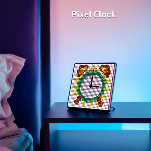  [아마존베스트]Divoom Pixoo-Max Multipurpose Digital Photo Frame, 32 x 32 Programmable Pixel Art LED Display for Room Gaming Decoration, Window Shield (Black)