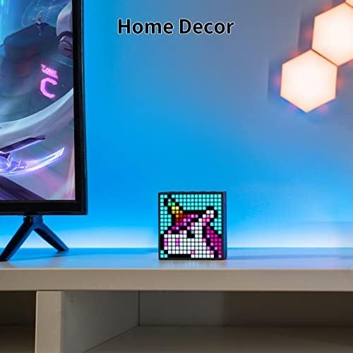  [아마존베스트]Divoom Timebox-Evo Pixel Art Bluetooth Speaker with Programmable 256 LED Panel, 3.9 x 1.5 x 3.9 Inches (Black)