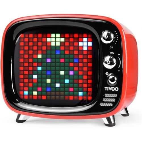  Divoom Pixel Art Bluetooth Speaker - Tivoo Retro 16x16 Pixel Art DIY Box. Full RGB Programmable LED by APP Control, Support Android & iOS. Bluetooth Speaker Support TF Card & AUX. Great F