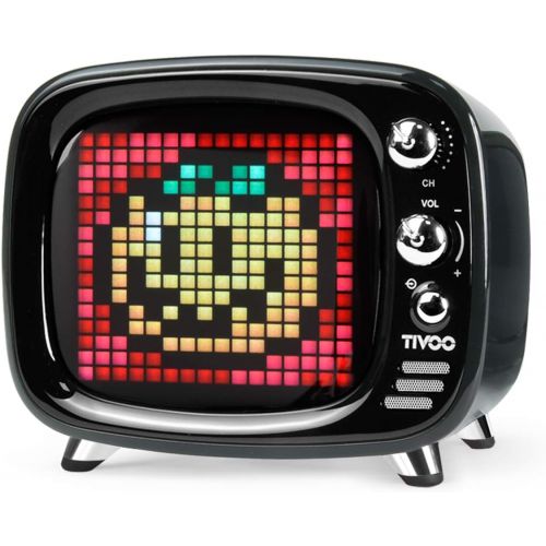  Divoom Pixel Art Bluetooth Speaker - Tivoo Retro 16x16 Pixel Art DIY Box. Full RGB Programmable LED by APP Control, Support Android & iOS. Bluetooth Speaker Support TF Card & AUX. Great F