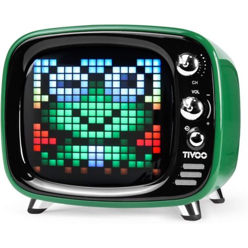  Divoom Pixel Art Bluetooth Speaker - Tivoo Retro 16x16 Pixel Art DIY Box. Full RGB Programmable LED by APP Control, Support Android & iOS. Bluetooth Speaker Support TF Card & AUX. Great F