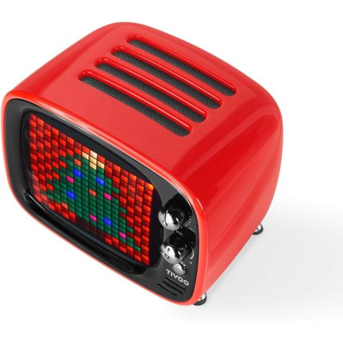  Divoom Pixel Art Bluetooth Speaker - Tivoo Retro 16x16 Pixel Art DIY Box. Full RGB Programmable LED by APP Control, Support Android & iOS. Bluetooth Speaker Support TF Card & AUX. Great F