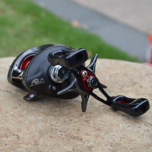  [아마존베스트]Diwa Baitcasting Fishing Reels Saltwater Freshwater Spincasting Reels Carbon Drag 18LBS 10 + 1 Shielded Stainless Steel Ball Bearing Baitcasters Baitcasters Baitcasting Reels