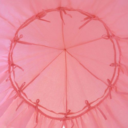  Dix-Rainbow Princess Bed Canopy Net for Kids Baby Bed, Round Dome Kids Indoor Outdoor Castle Play Tent Hanging House Decoration Reading Nook Cotton Mauve Rose