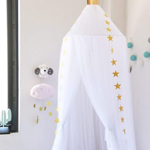  [아마존베스트]Dix-Rainbow Kids Bed Canopy Princess Girls Canopy Baby Bed Net Baby Crib Netting for Mosquito Lace Mesh Round Dome Curtains Boys Reading Canopy Play Tent Game House