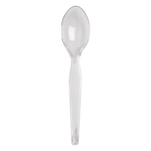  Dixie TH017 Heavy Weight Polystyrene Teaspoon, 6 Length, Crystal Clear (Case of 1,000)