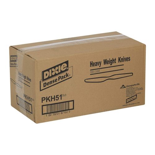  Dixie 7.5 Heavy-Weight Polypropylene Plastic Knife by GP PRO (Georgia-Pacific), Black, PKH51, (Case of 1,000)