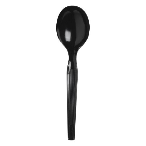  Dixie 5.75 Medium-Weight Polystyrene Plastic Soup Spoon by GP PRO (Georgia-Pacific), Black, SM517, (Case of 1,000)