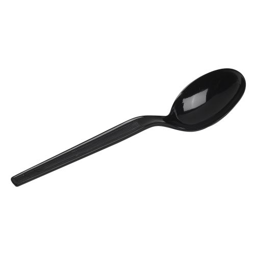  Dixie 5.75 Medium-Weight Polystyrene Plastic Soup Spoon by GP PRO (Georgia-Pacific), Black, SM517, (Case of 1,000)