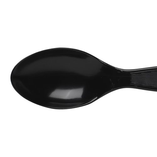  Dixie Individually Wrapped 6 Heavy-Weight Polystyrene Plastic Teaspoon by GP PRO (Georgia-Pacific), Black, TH53C7, (Case of 1,000)