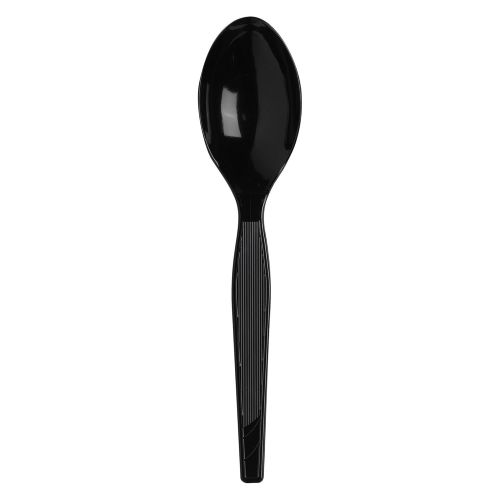  Dixie 5.613 Medium-Weight Polystyrene Plastic Teaspoon by GP PRO (Georgia-Pacific), Black, TM507CT, 1,000 Count (100 Spoons Per Box, 10 Boxes Per Case)