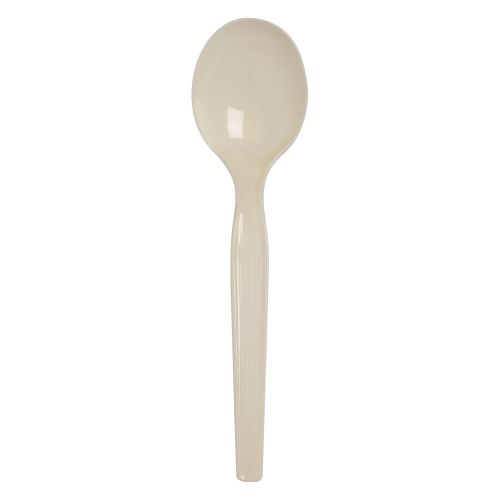  Dixie5.75 Medium-Weight Polystyrene Plastic Soup Spoon by GP PRO (Georgia-Pacific), Champagne, SM117, (Case of 1,000)