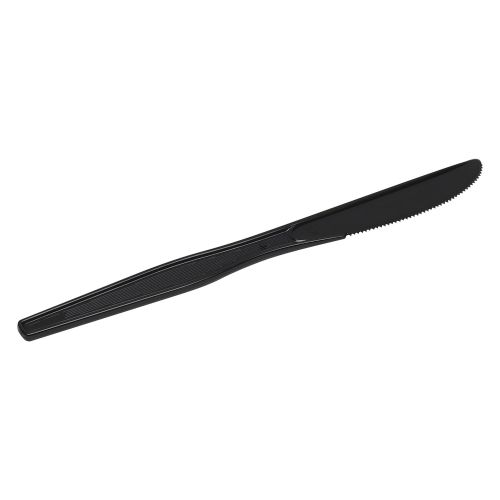  Dixie Individually Wrapped 7 Heavy-Weight Polypropylene Plastic Knife by GP PRO (Georgia-Pacific), Black, PKH53C, (Case of 1,000)
