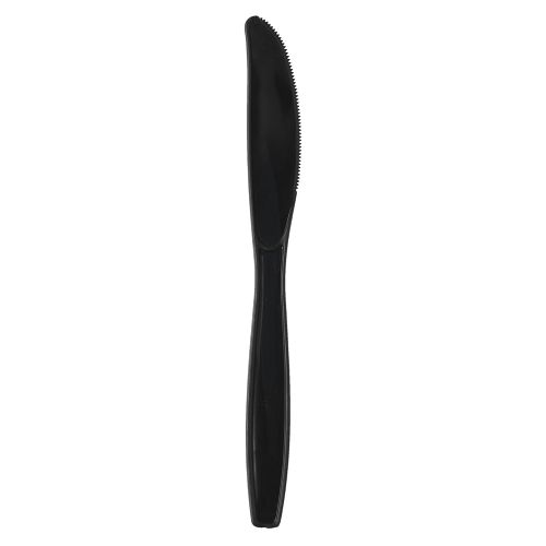  Dixie Individually Wrapped 7 Heavy-Weight Polypropylene Plastic Knife by GP PRO (Georgia-Pacific), Black, PKH53C, (Case of 1,000)