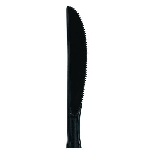  Dixie 7 Medium-Weight Polystyrene Plastic Knife by GP PRO (Georgia-Pacific), Black, KM517, (Case of 1,000)