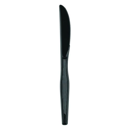  Dixie 7 Medium-Weight Polystyrene Plastic Knife by GP PRO (Georgia-Pacific), Black, KM517, (Case of 1,000)