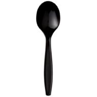 Dixie 5.75 Heavy-Weight Polypropylene Plastic Soup Spoon by GP PRO (Georgia-Pacific), Black, PSH51, (Case of 1,000)