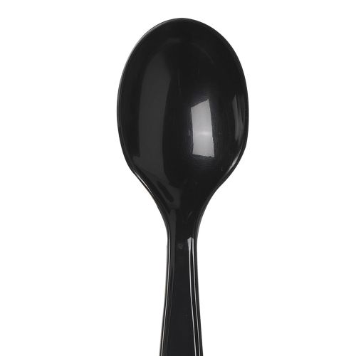  Dixie 5.75 Heavy-Weight Polypropylene Plastic Soup Spoon by GP PRO (Georgia-Pacific), Black, PSH51, (Case of 1,000)