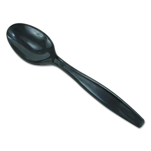  Dixie Individually Wrapped 6 Heavy-Weight Polypropylene Plastic Teaspoon by GP PRO (Georgia-Pacific), Black, PTH53C, (Case of 1,000)