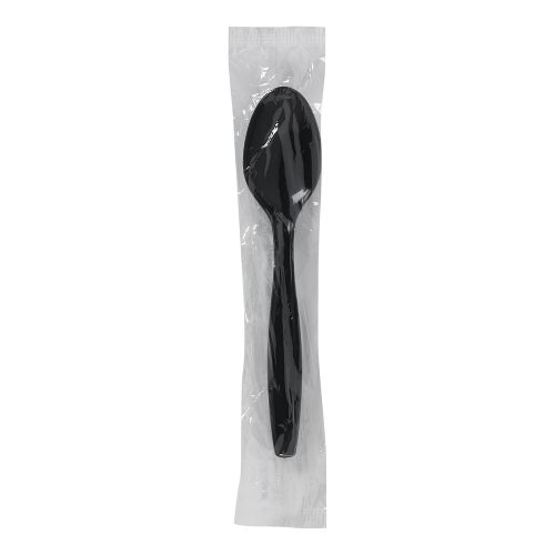  Dixie Individually Wrapped 6 Heavy-Weight Polypropylene Plastic Teaspoon by GP PRO (Georgia-Pacific), Black, PTH53C, (Case of 1,000)