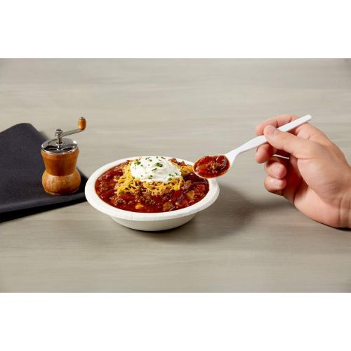  Dixie SH217 Heavy Weight Polystyrene Soup Spoon, 5.75 Length, White (Case of 1,000)