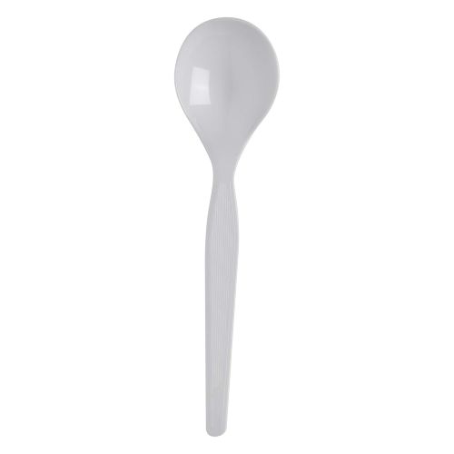  Dixie SH217 Heavy Weight Polystyrene Soup Spoon, 5.75 Length, White (Case of 1,000)