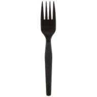 Dixie Individually Wrapped 6.104 Medium-Weight Polystyrene Plastic Fork by GP PRO (Georgia-Pacific), Black, FM5W540, 540 Count (90 Forks Per Box, 6 Boxes Per Case)