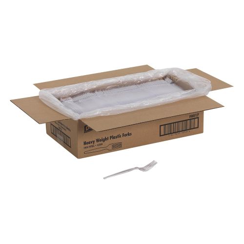  Dixie 7.13 Heavy-Weight Polystyrene Plastic Fork by GP PRO (Georgia-Pacific), Clear, FH017, (Case of 1,000)