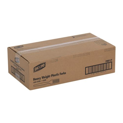  Dixie 7.13 Heavy-Weight Polystyrene Plastic Fork by GP PRO (Georgia-Pacific), Clear, FH017, (Case of 1,000)