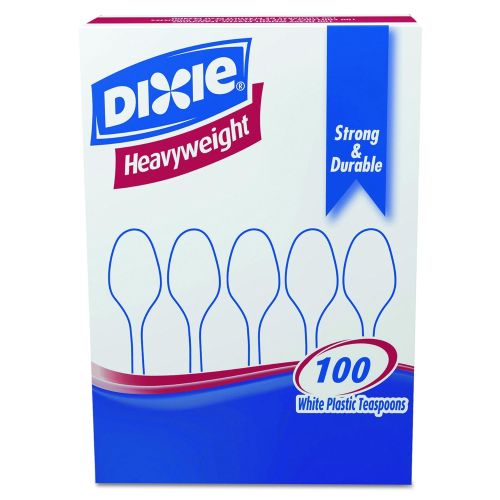  Dixie6 Heavy-Weight Polystyrene Plastic Teaspoon by GP PRO (Georgia-Pacific), White, TH207CT, (Case of 1,000)