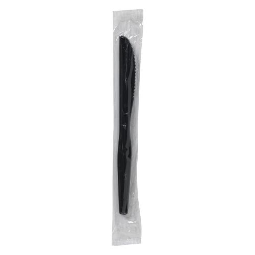  Dixie KH53C7 Heavy Weight Polystyrene Knife, Individually Wrapped, 7.5 Length, Black (Case of 1,000)