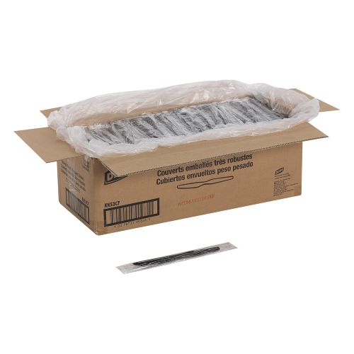  Dixie KH53C7 Heavy Weight Polystyrene Knife, Individually Wrapped, 7.5 Length, Black (Case of 1,000)