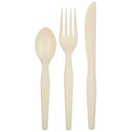 Dixie Individually Wrapped 3-Piece Heavy-Weight Polystyrene Plastic Fork, Knife, And Teaspoon, Cutlery Kit by GP PRO (Georgia-Pacific), Champagne, CH16C7, (Case of 250 Kits)