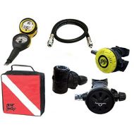 Dixie Divers Scuba Package Amaranto DIN Regulator with Flex Hose Oceanic Veo 100 NX SPG Compass Console DXDiver Octo LP Inflator Hose FREE Reg Bag Balanced Reg Combo Air Nitrox NEW