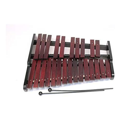  [아마존베스트]Diy Family Store Professional Xylophone 25 Note Wooden Percussion Educational Musical Instrument Gift with 2 Beaters for Adults and Children 100% of Annatto 4.1 kg Including Case