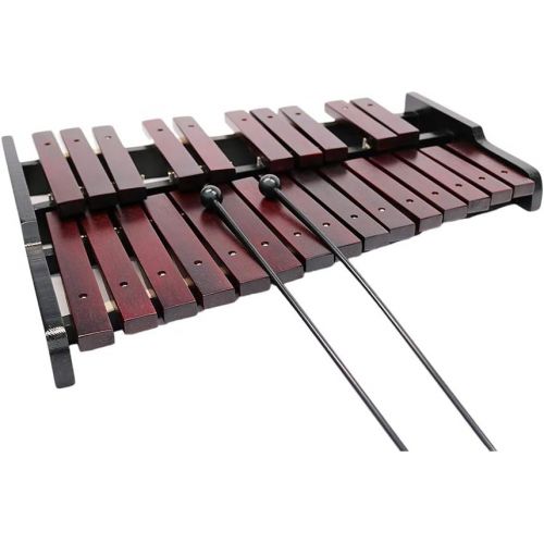  [아마존베스트]Diy Family Store Professional Xylophone 25 Note Wooden Percussion Educational Musical Instrument Gift with 2 Beaters for Adults and Children 100% of Annatto 4.1 kg Including Case