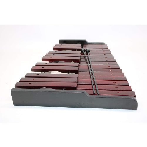  [아마존베스트]Diy Family Store Professional Xylophone 25 Note Wooden Percussion Educational Musical Instrument Gift with 2 Beaters for Adults and Children 100% of Annatto 4.1 kg Including Case