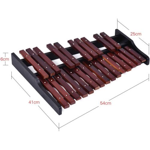  [아마존베스트]Diy Family Store Professional Xylophone 25 Note Wooden Percussion Educational Musical Instrument Gift with 2 Beaters for Adults and Children 100% of Annatto 4.1 kg Including Case