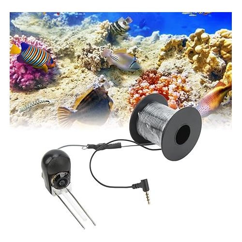  Underwater Fishing Camera, Portable Video Fish Finder Camera with Fishing Cable & 940pcs LED White Lights, CVBS Waterproof Camera for Sea, Lake, Boat, Kayak, Ice Fishing